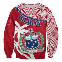Samoa Sweatshirt Samoan Coat Of Arms With Coconut Red Style - Wonder Print Shop