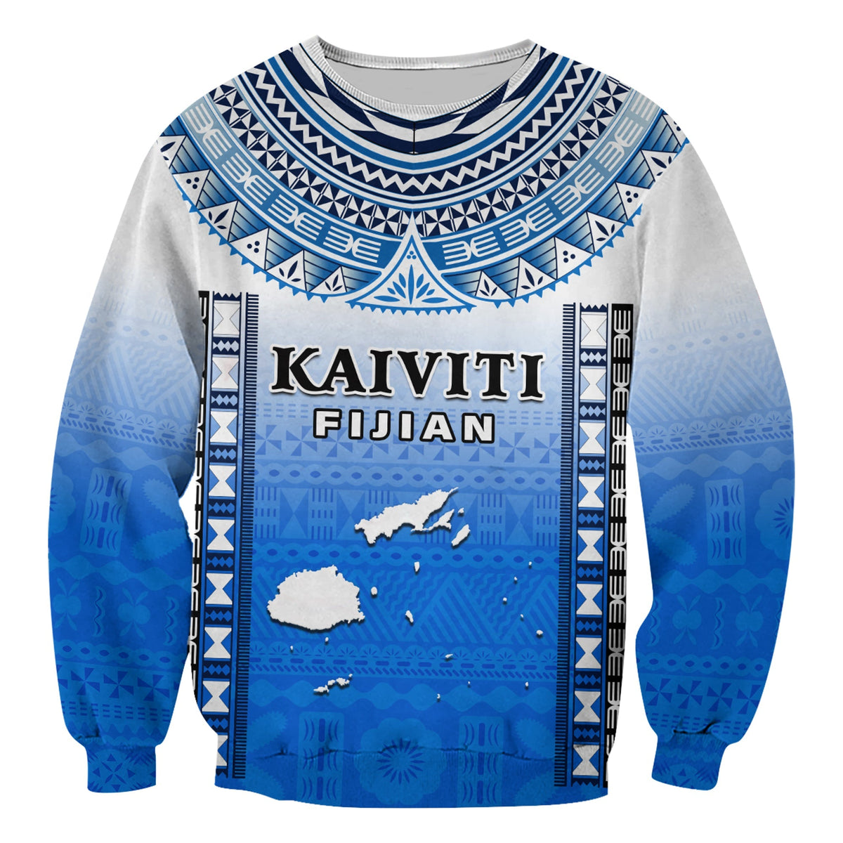 Fiji Sweatshirt Kaiviti Fijian Special Tapa Pattern - Wonder Print Shop
