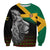 (Custom Personalised) Jamaica Lion Sweatshirt Jamaican Pattern Version Black LT13 - Wonder Print Shop