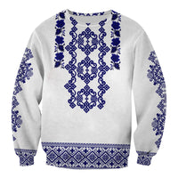 (Custom Personalised) Ukraine Sweatshirt Navy Ukrainian Folk - Wonder Print Shop