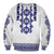(Custom Personalised) Ukraine Sweatshirt Navy Ukrainian Folk - Wonder Print Shop