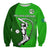 (Custom Text And Number) Ireland Cricket Sweatshirt Irish Flag Celtic Cross Sporty Style - Wonder Print Shop