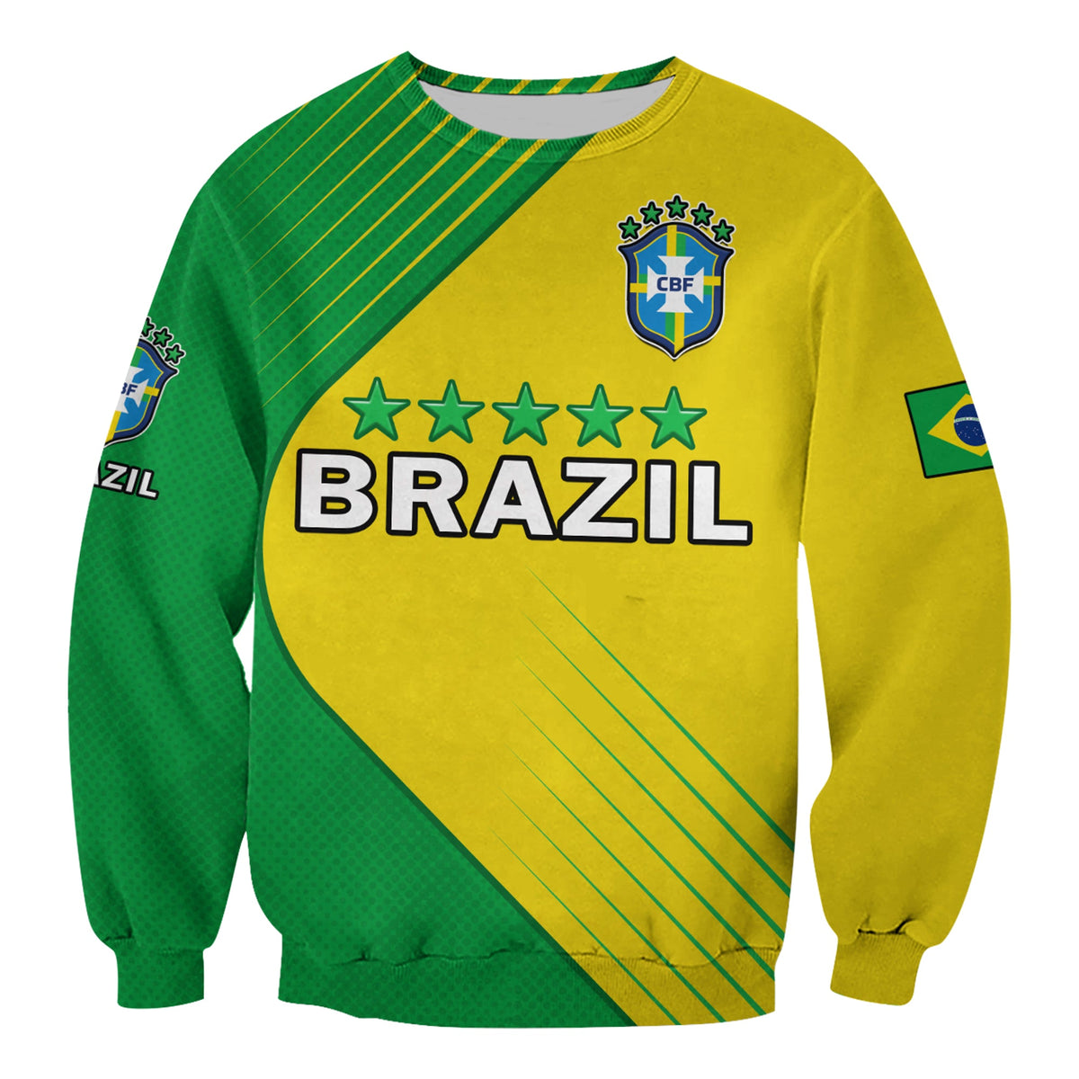 Brazil Football Sweatshirt Brasil Map Come On Canarinho Sporty Style - Wonder Print Shop