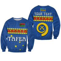Custom Personalised Tafea Province Sweatshirt Vanuatu Pig Tusk Polynesian Flag Style - Wonder Print Shop