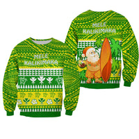 Hawaii Christmas Sweatshirt Polynesian Mele Kalikimaka Santa Claus LT13 - Wonder Print Shop