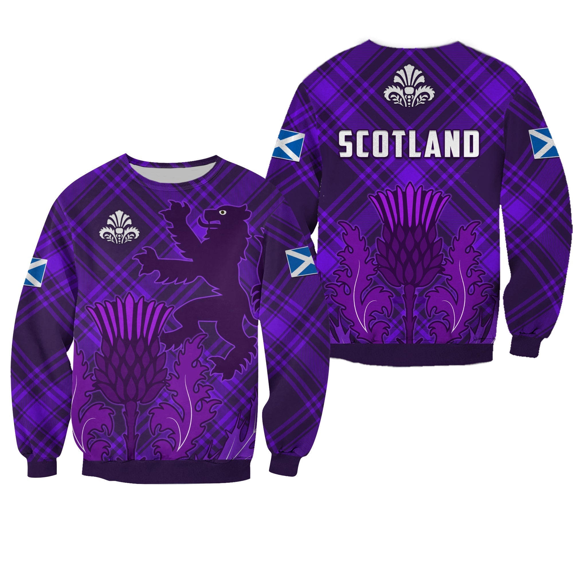 Scotland Sweatshirt Thistle Scottish Be Unique LT13 - Wonder Print Shop