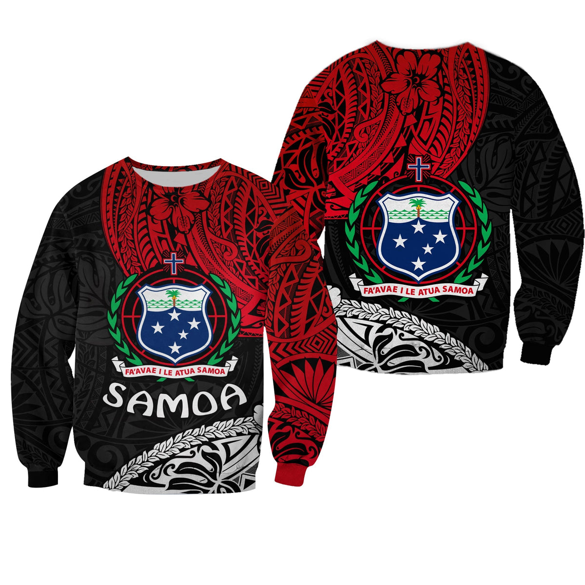 Samoa Sweatshirt Beloved Samoan Mix Polynesian Pattern LT13 - Wonder Print Shop