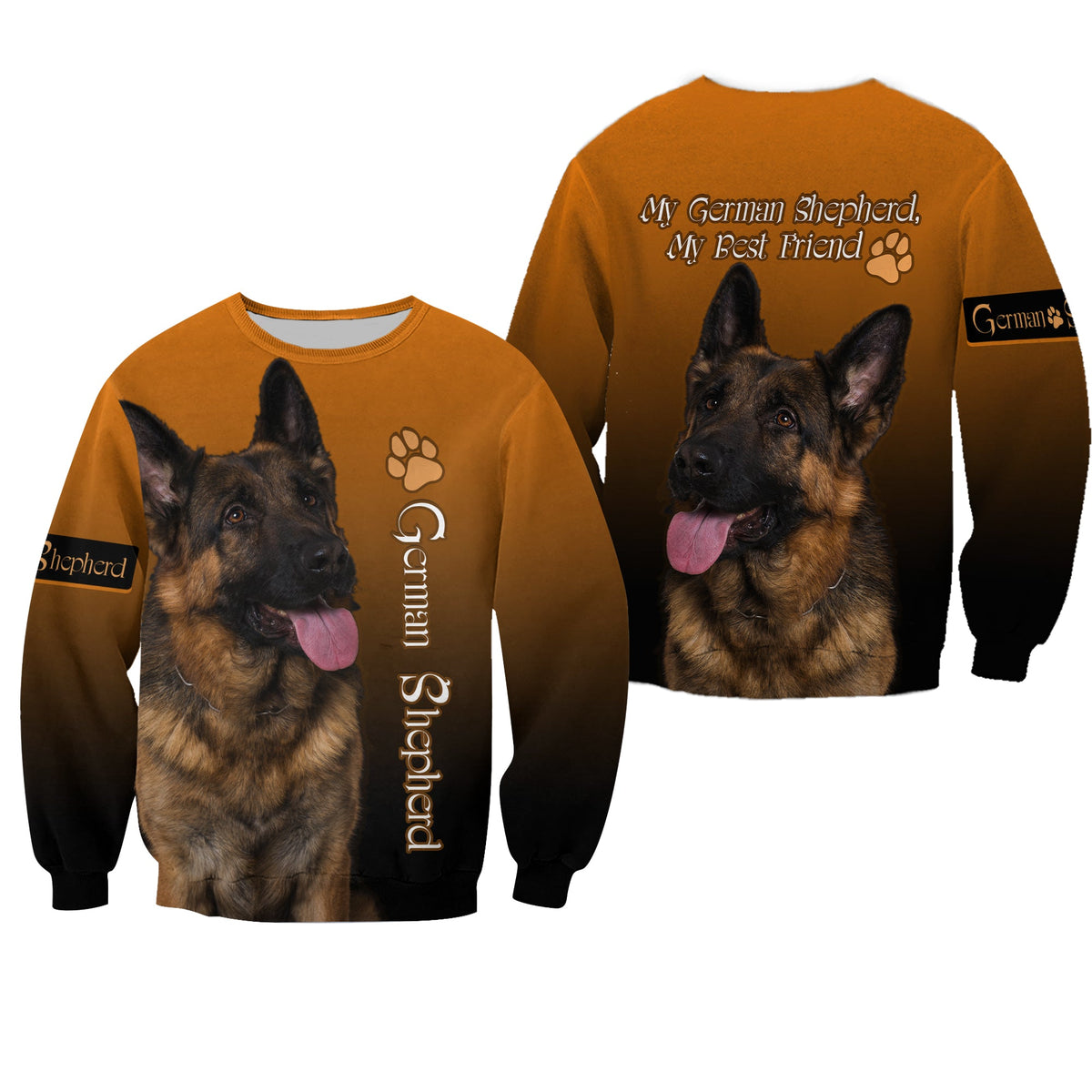 German Shepherd Sweatshirt My Best Friend LT13 - Wonder Print Shop