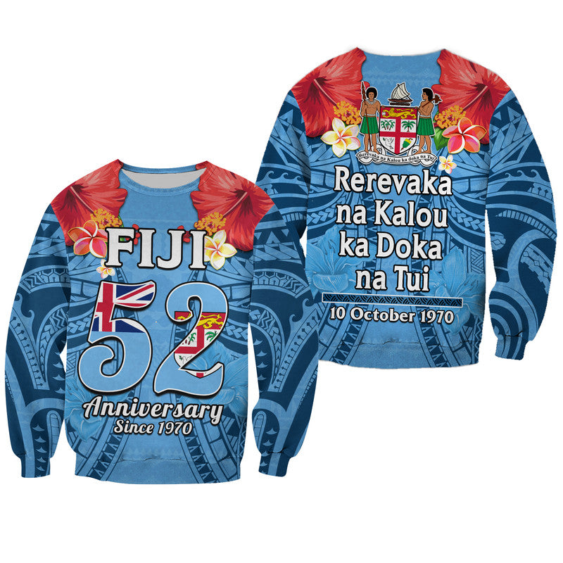 Fiji 1970 Sweatshirt Happy 52 Years Independence Anniversary - Wonder Print Shop