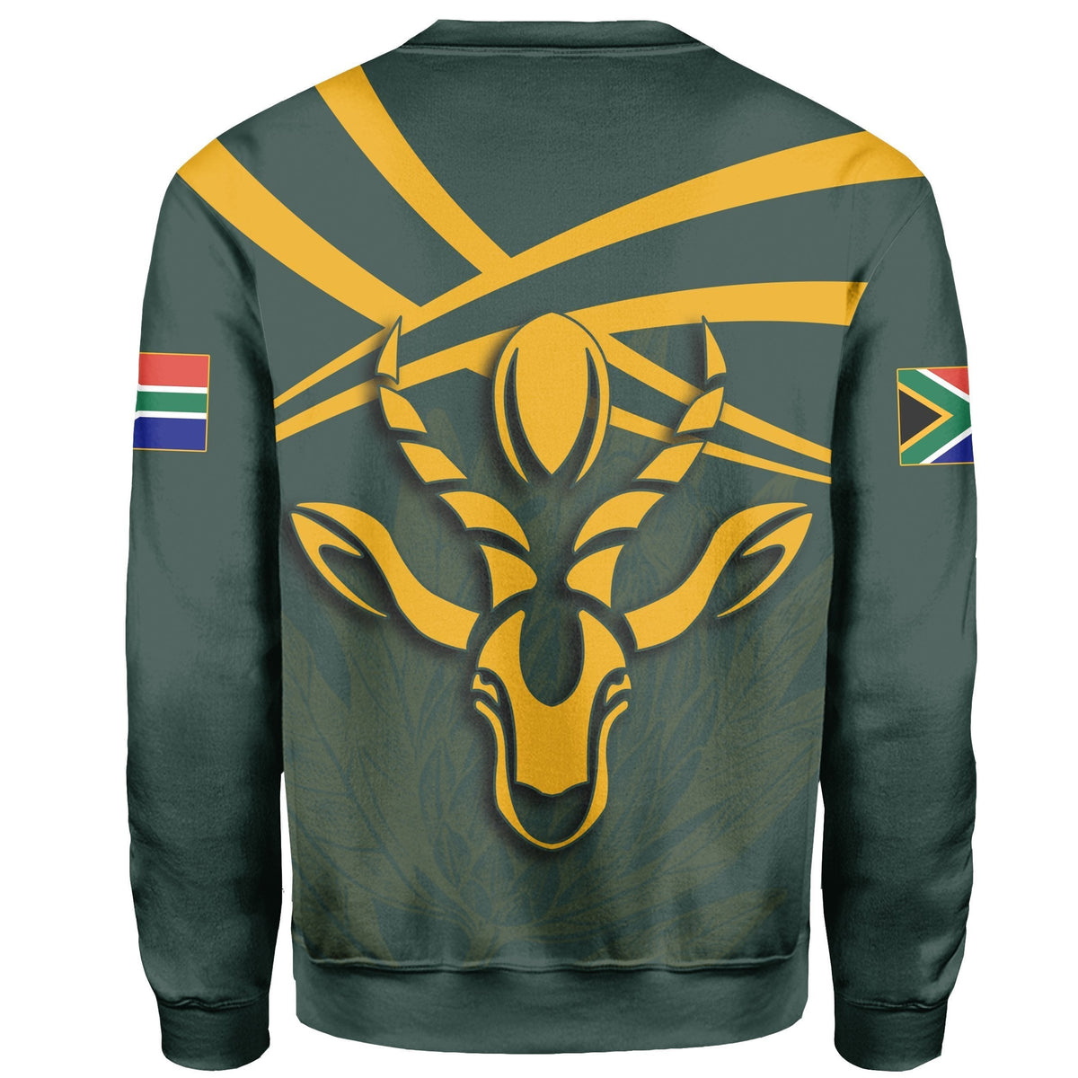 African Sweatshirt - South African Springbok Sweatshirt - Rugby Fan - Wonder Print Shop