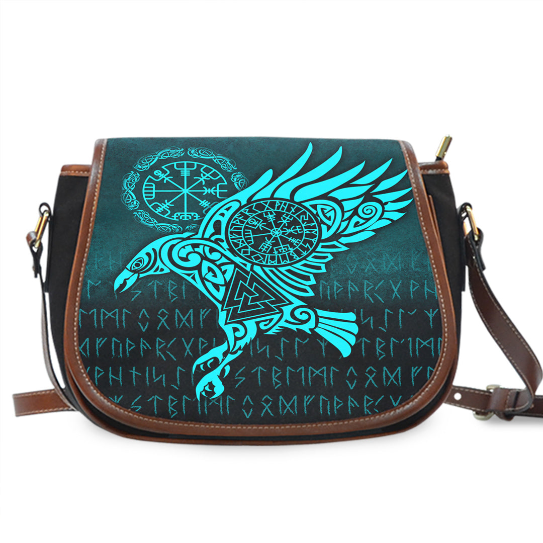 viking-saddle-bag-raven-vegvisir-tattoo-cyan-version-saddle-bag