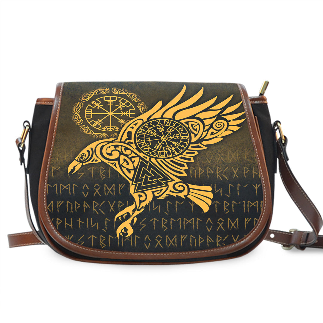 viking-saddle-bag-raven-vegvisir-tattoo-gold-version-saddle-bag