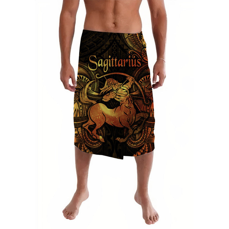 Sagittarius Zodiac Polynesian Lavalava Unique Style - Gold LT8 - Wonder Print Shop