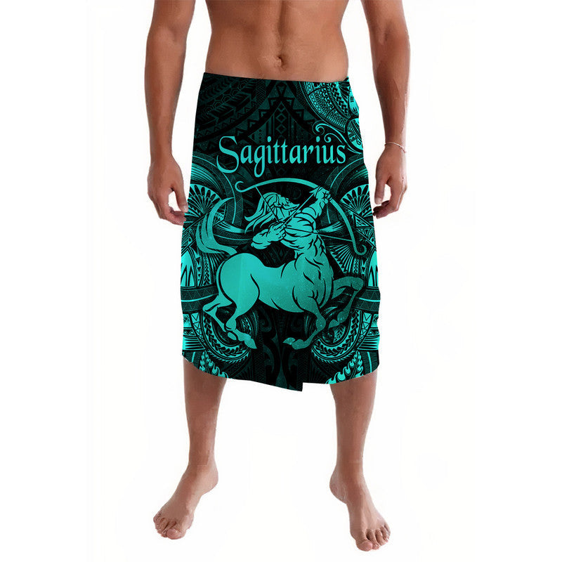 Sagittarius Zodiac Polynesian Lavalava Unique Style - Turquoise LT8 - Wonder Print Shop