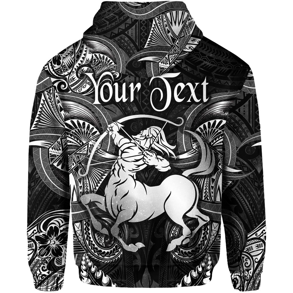 Custom Sagittarius Zodiac Polynesian Hoodie Unique Style Black LT8 - Wonder Print Shop