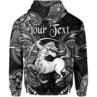 Custom Sagittarius Zodiac Polynesian Hoodie Unique Style Black LT8 - Wonder Print Shop