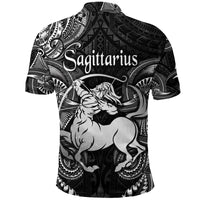 Sagittarius Zodiac Polynesian Polo Shirt Unique Style Black LT8 - Wonder Print Shop