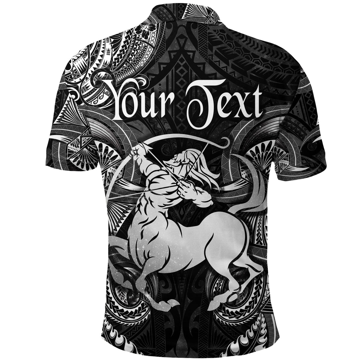 Custom Sagittarius Zodiac Polynesian Polo Shirt Unique Style Black LT8 - Wonder Print Shop