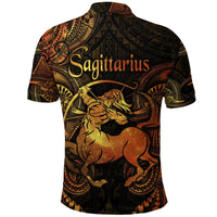 Sagittarius Zodiac Polynesian Polo Shirt Unique Style Gold LT8 - Wonder Print Shop