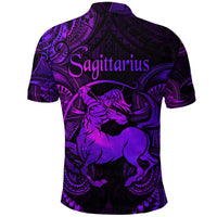 Sagittarius Zodiac Polynesian Polo Shirt Unique Style Purple LT8 - Wonder Print Shop