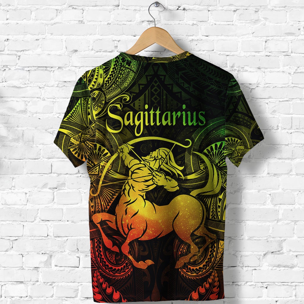 Sagittarius Zodiac Polynesian T Shirt Unique Style Reggae LT8 - Wonder Print Shop