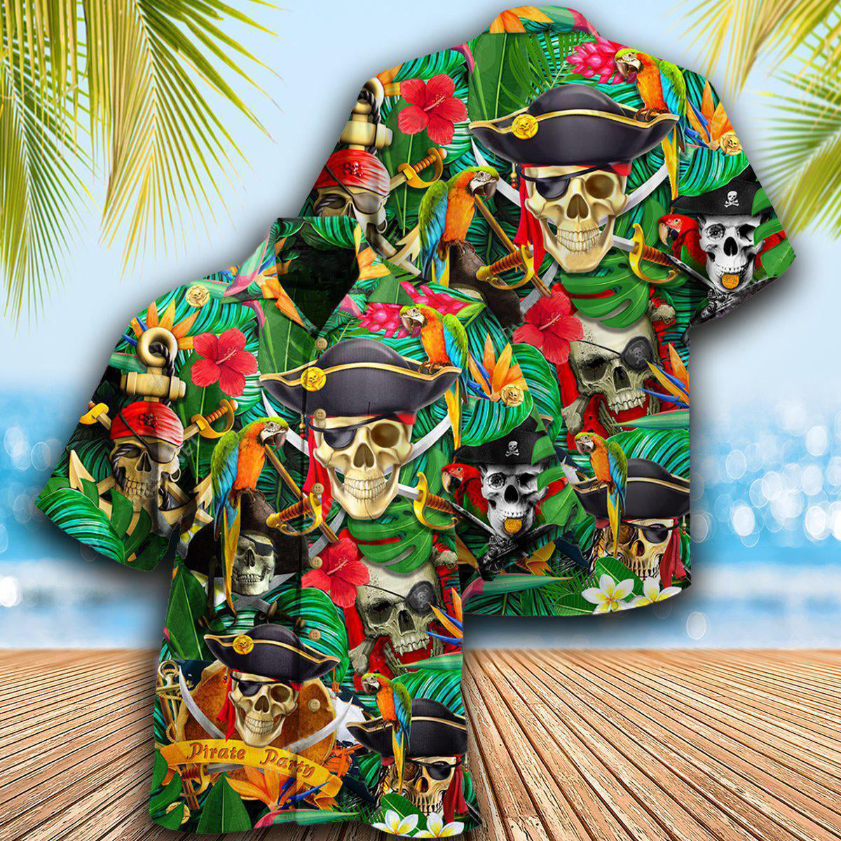 Pirate Skull Pirates Make Ledgends Hawaiian Shirt - Wonder Print Shop