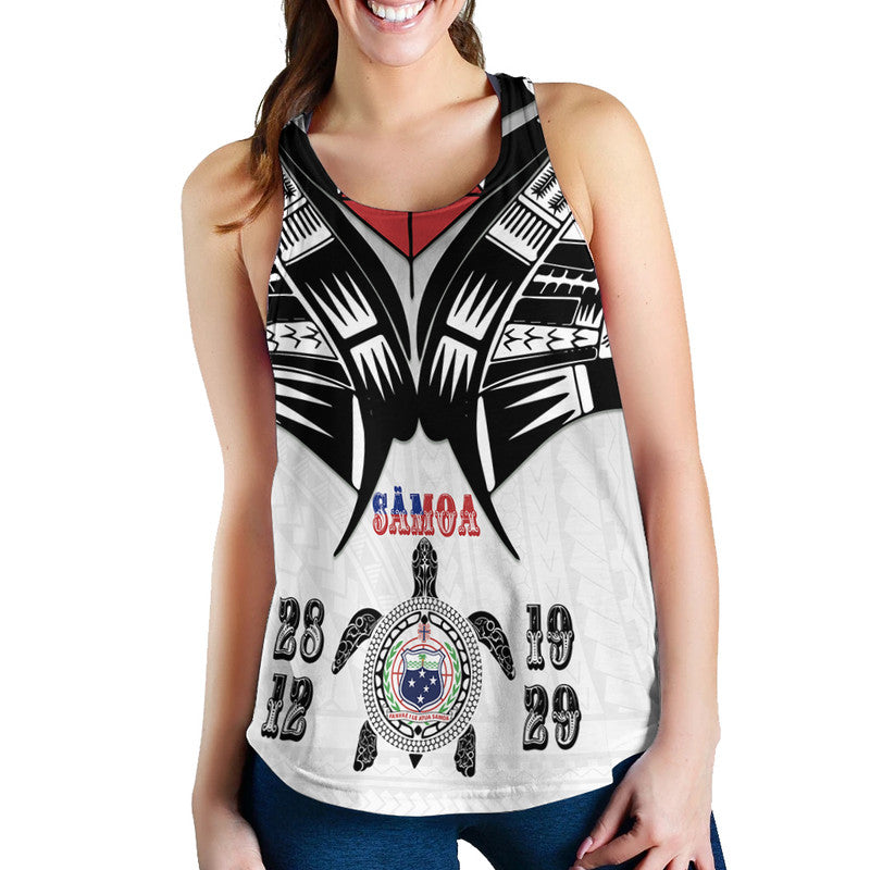 Samoa Black Saturday Women Racerback Tank 28 Dec 1929 Visual Arts - Wonder Print Shop