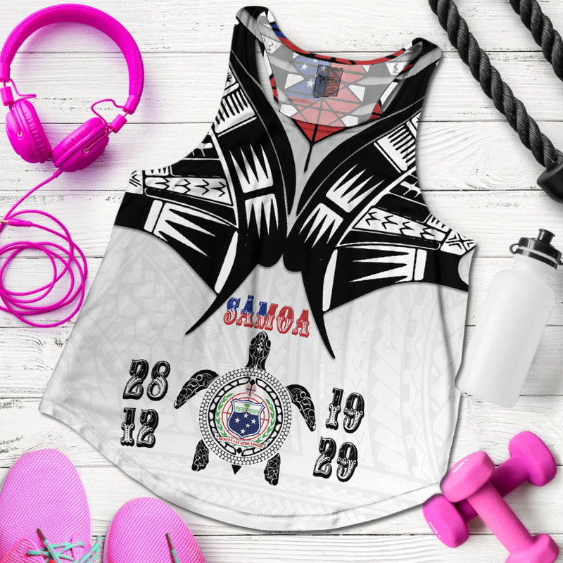 Samoa Black Saturday Women Racerback Tank 28 Dec 1929 Visual Arts - Wonder Print Shop