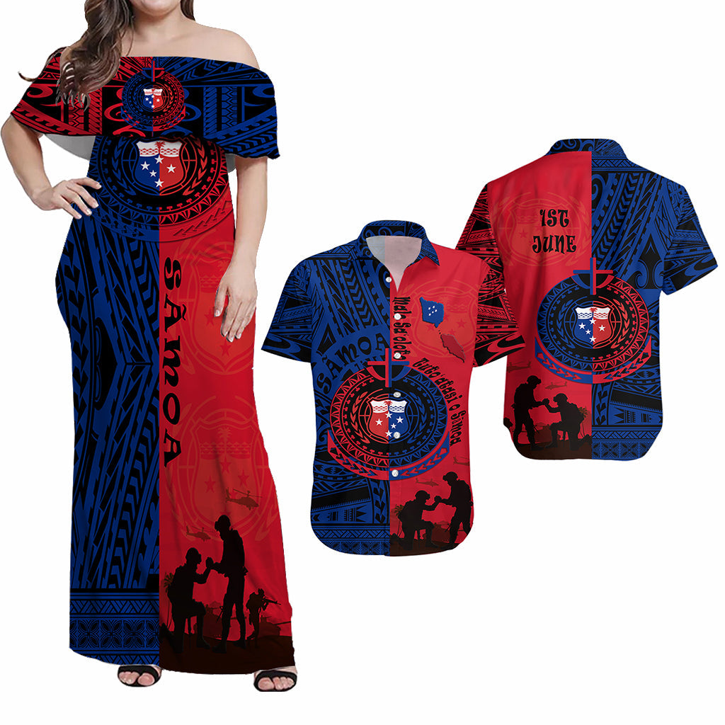 Gift For Couple - Matching Hawaiian Shirt And Dress Samoa Independence Day LT9 - Wonder Print Shop