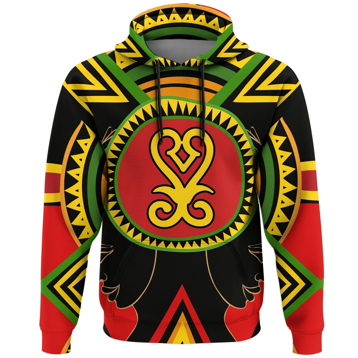 African Hoodie Adinkra Sankofa Pullover - Wonder Print Shop