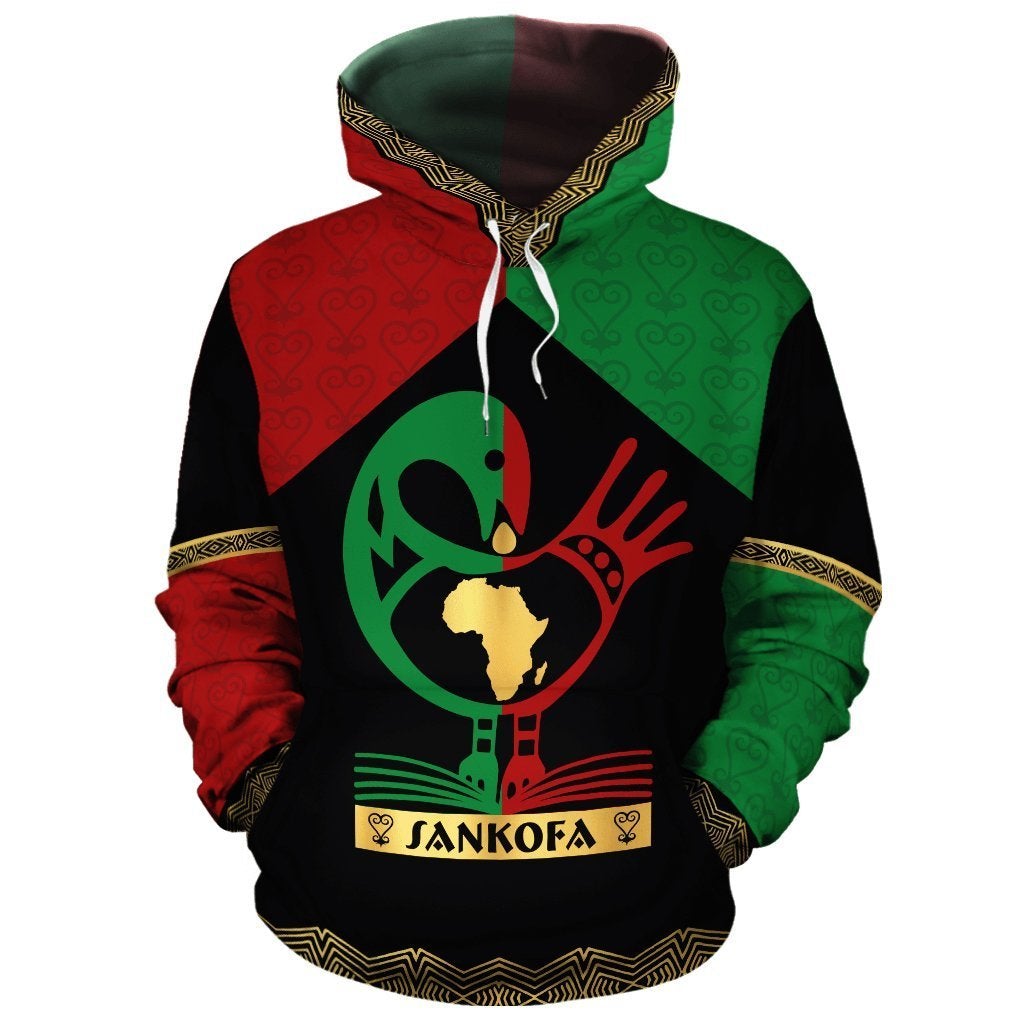 African Hoodie Sankofa Bird Pullover - Wonder Print Shop
