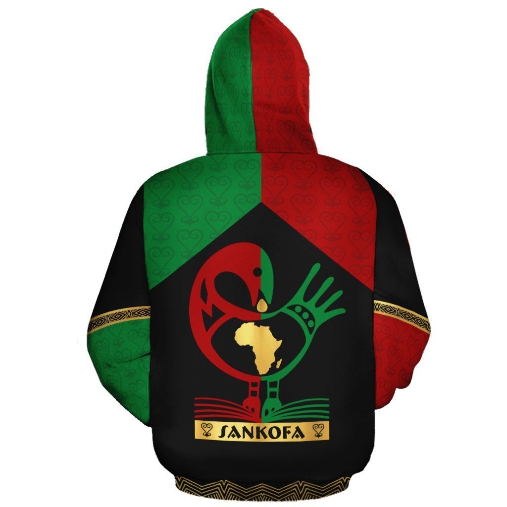 African Hoodie Sankofa Bird Pullover - Wonder Print Shop