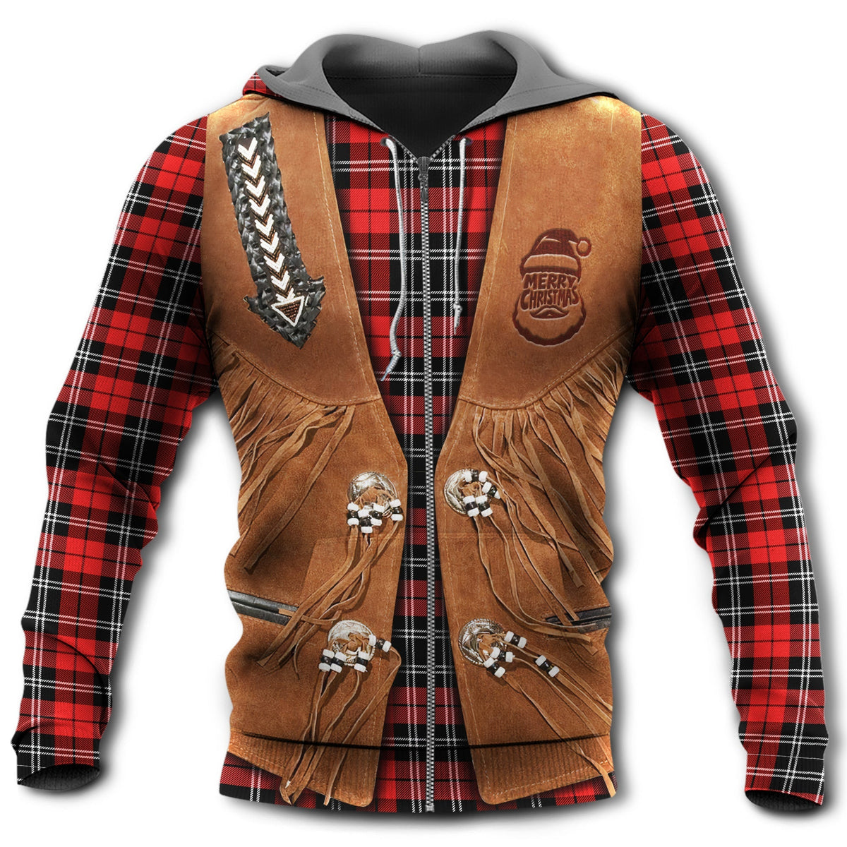 Santa Cowboy Christmas So Beautiful Hoodie - Wonder Print Shop