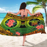 Polynesian Turtle Sarong Circle Turtle Hibiscus Reggae - Wonder Print Shop