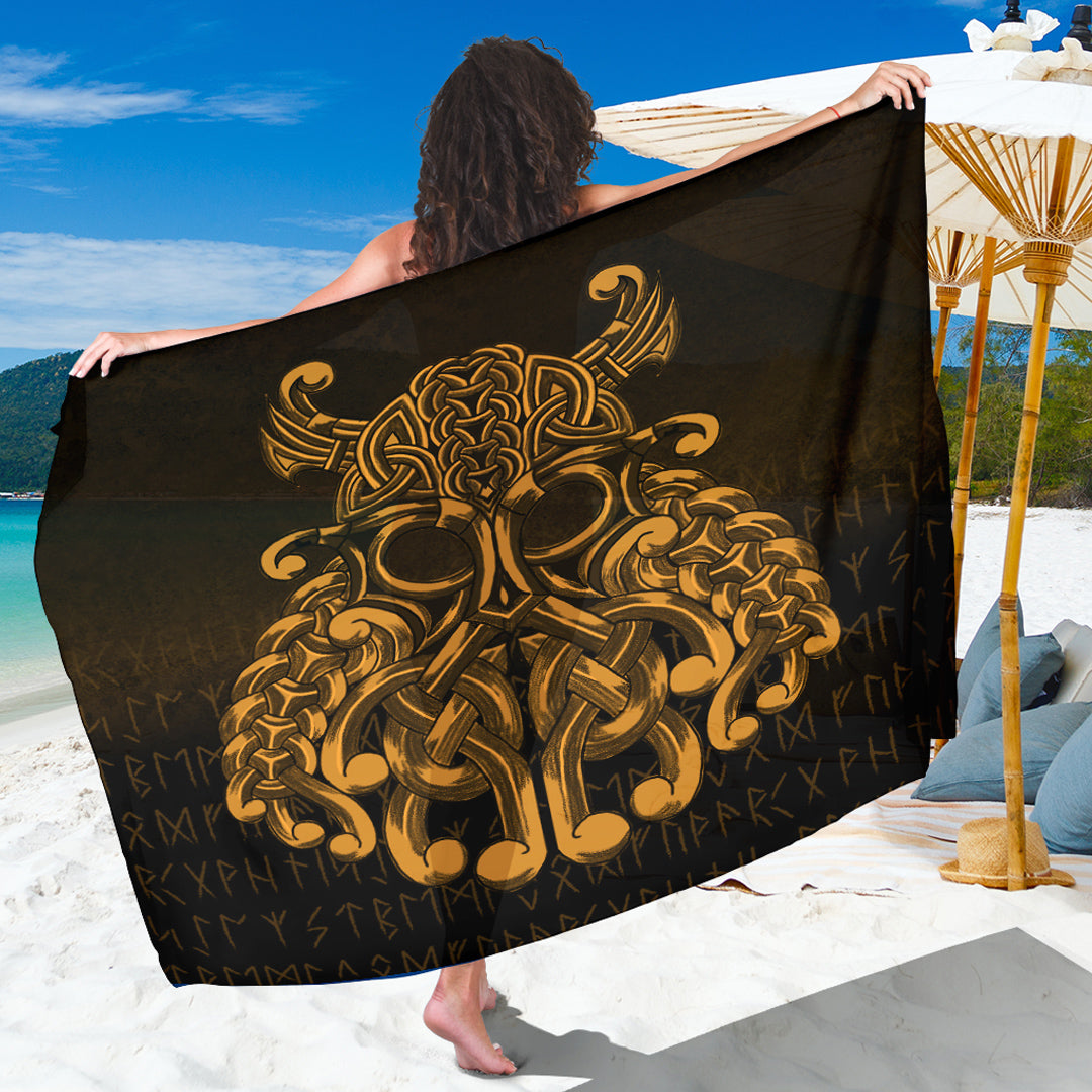 Viking Sarong - Vikings Odin Valhalla - Gold Version Sarong RLT12 - Wonder Print Shop
