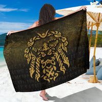Viking Sarong - Viking God Odin Allfather In Asgard Raven God - Gold Version Sarong RLT12 - Wonder Print Shop