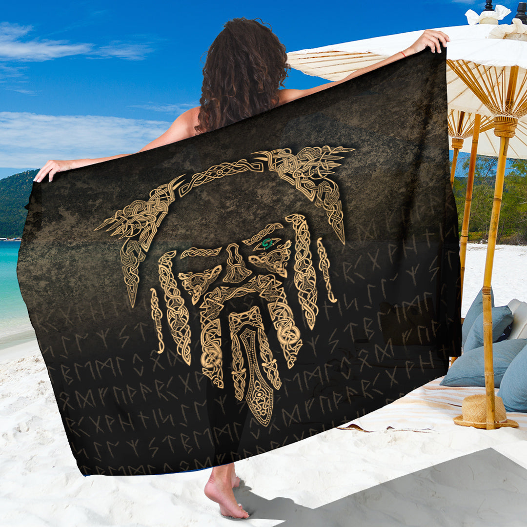 Viking Sarong - Eye of Odin - Gold Version Sarong RLT12 - Wonder Print Shop