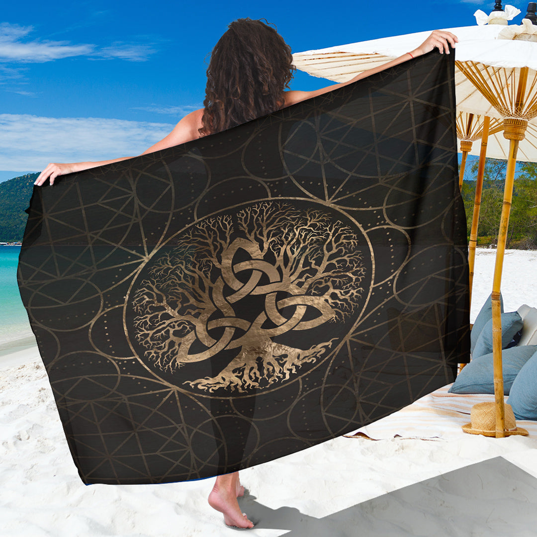 Viking Sarong - Tree Of Life Yggdrasil with Triquetra Sarong RLT12 - Wonder Print Shop