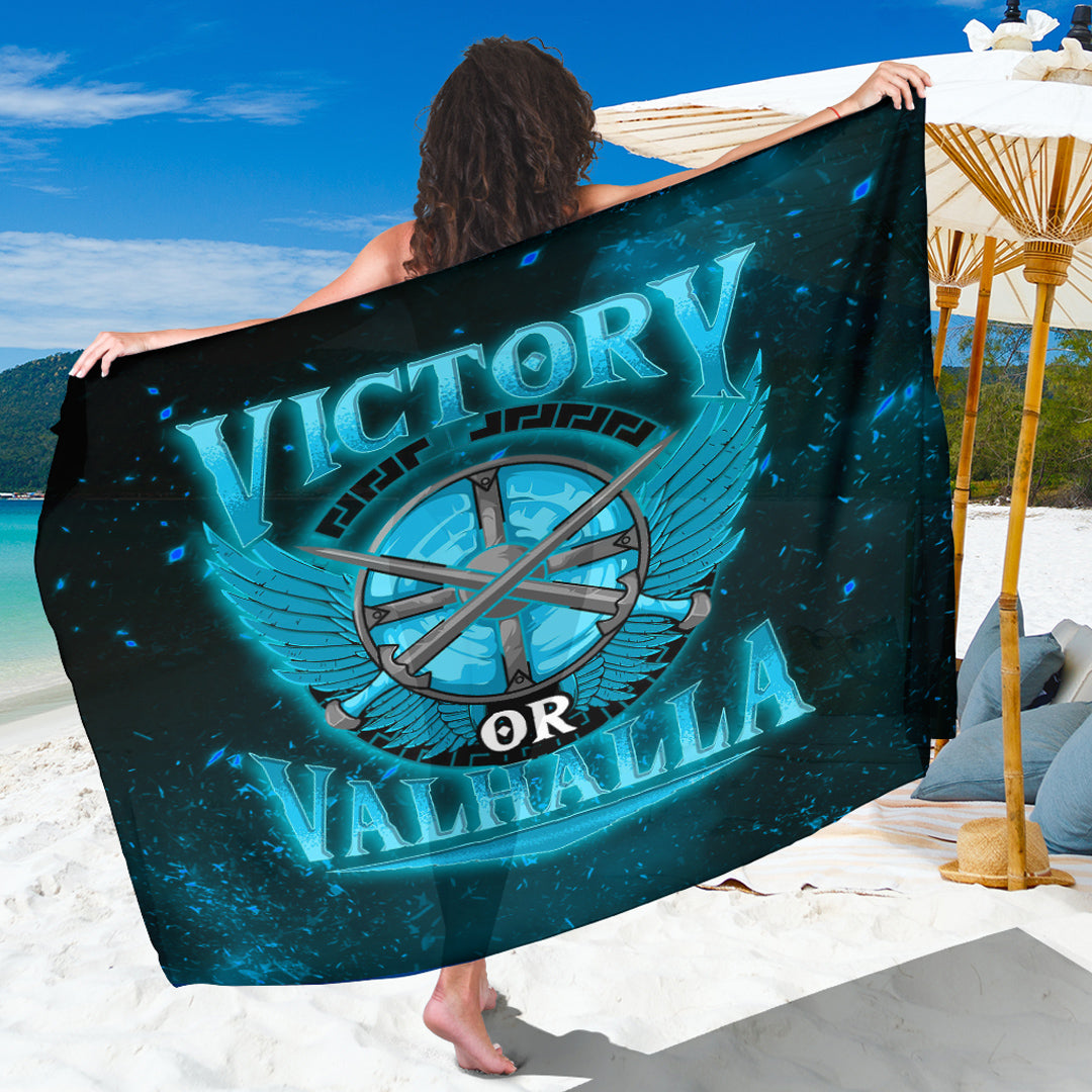 Viking Sarong - Victory Or Valhalla Cyan Style Sarong RLT12 - Wonder Print Shop
