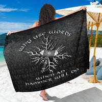 Viking Sarong - Why Use Words When An Hammer Will Do Sarong RLT12 - Wonder Print Shop