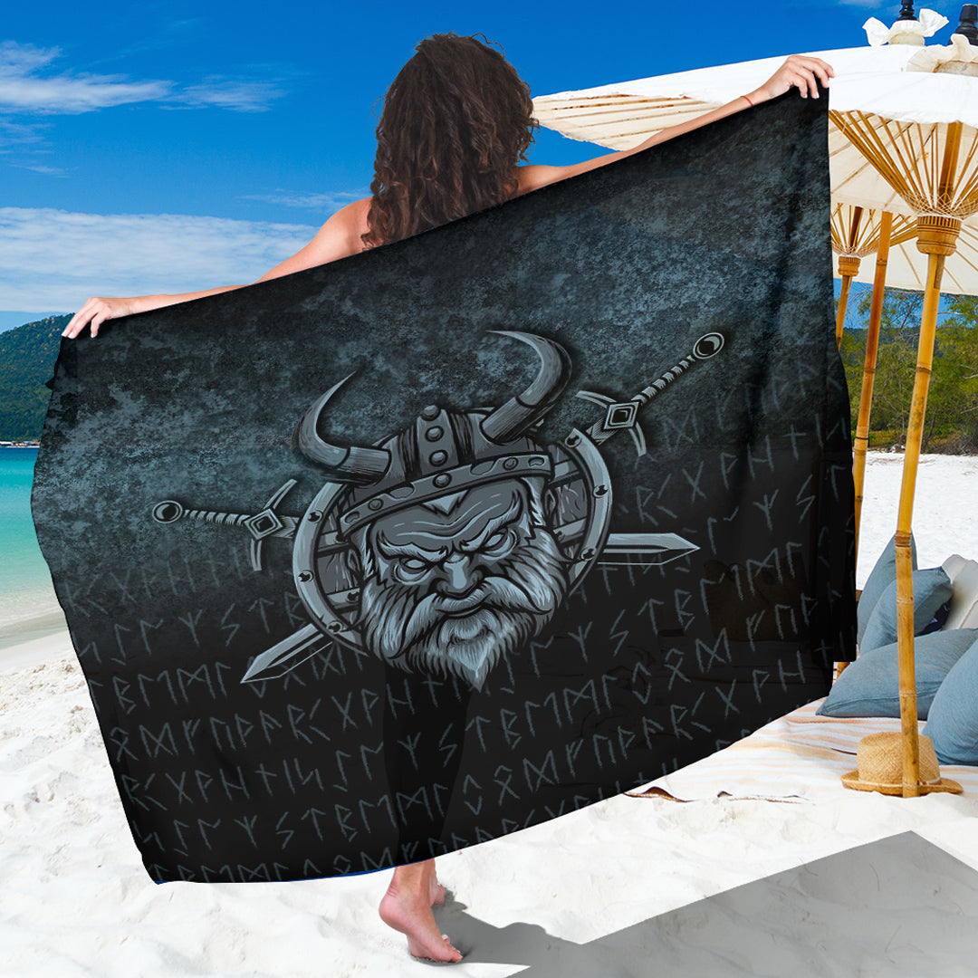 Wonder Print Shop Sarong - Victory or Valhalla Warrior Sarong RLT12 - Wonder Print Shop
