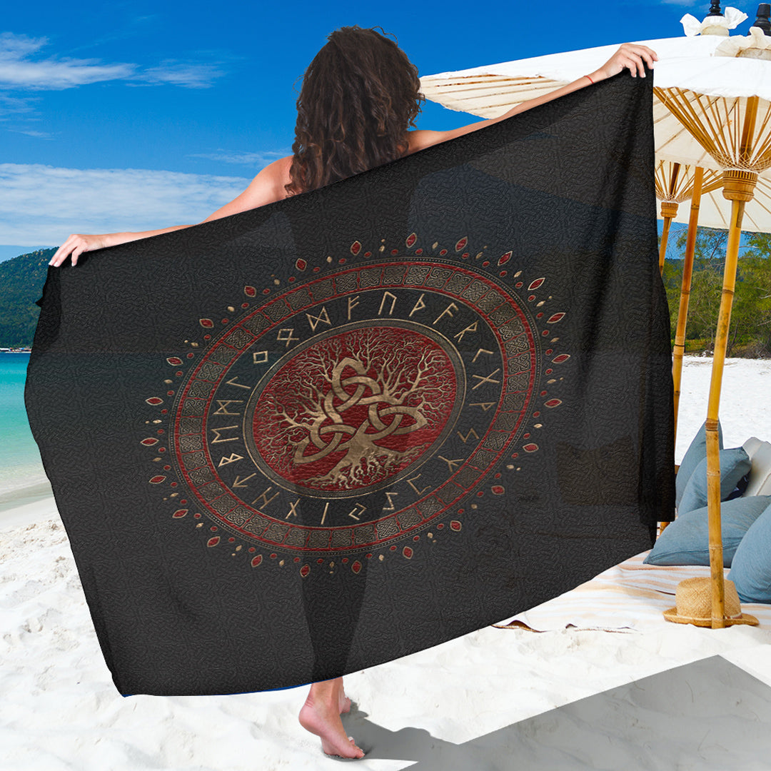 Viking Sarong - Tree Of Life with Triquetra Sarong RLT12 - Wonder Print Shop