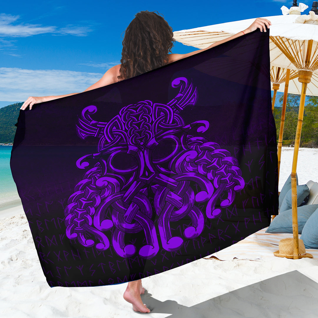 Viking Sarong - Vikings Odin Valhalla - Purple Version Sarong RLT12 - Wonder Print Shop