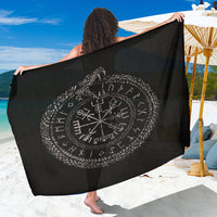 Viking Sarong - Viking Vegvisir with Ouroboros and Runes Sarong RLT12 - Wonder Print Shop
