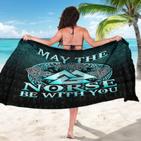 Viking Sarong - May The Norse Be With You Viking - Cyan Version Sarong RLT12 - Wonder Print Shop
