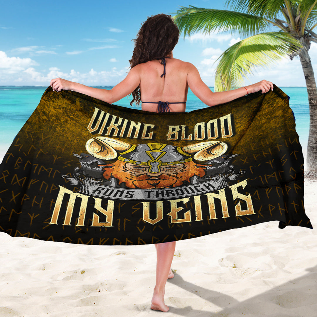 Viking Sarong - Viking Blood Runs Through My Veins Sarong RLT12 - Wonder Print Shop