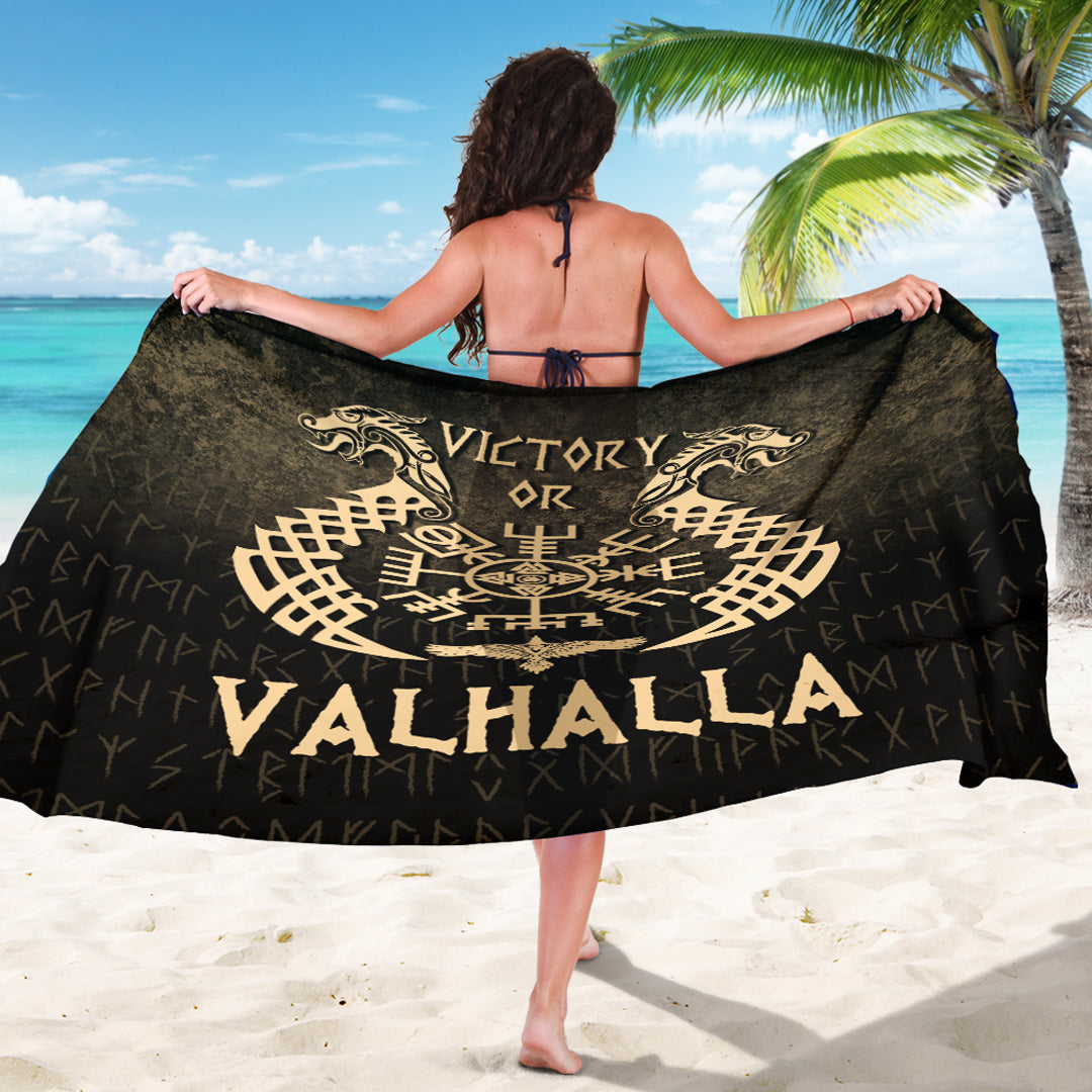 Wonder Print Shop Sarong - Victory or Valhalla - Gold Version Sarong RLT12 - Wonder Print Shop