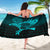 Viking Sarong - Raven Vegvisir Tattoo - Cyan Version Sarong RLT12 - Wonder Print Shop