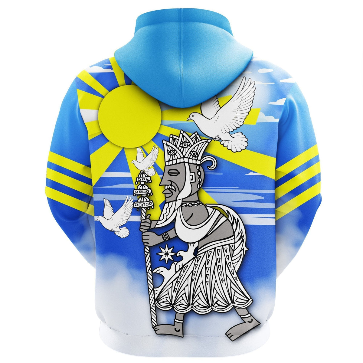 African Hoodie Orisha Obatala Yoruba Pullover Hoodie - Wonder Print Shop