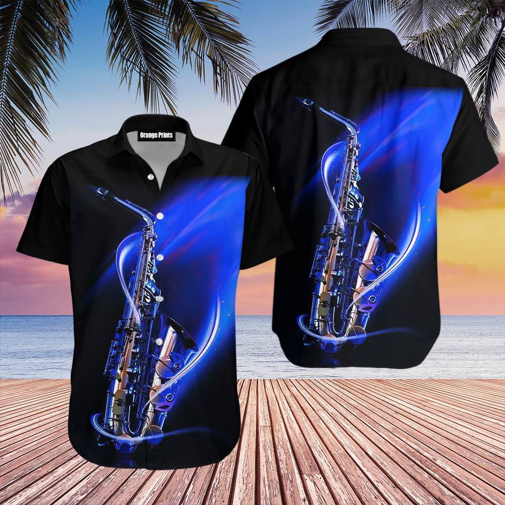 Saxophone Hawaiian Shirt - Wonder Print Shop